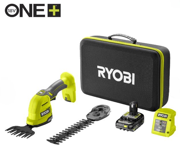Ryobi RY18GSA-120T akkus kézi pázsit- és sövényvágó (1 x 2.0 Ah Li-ion akkuval) termék fő termékképe